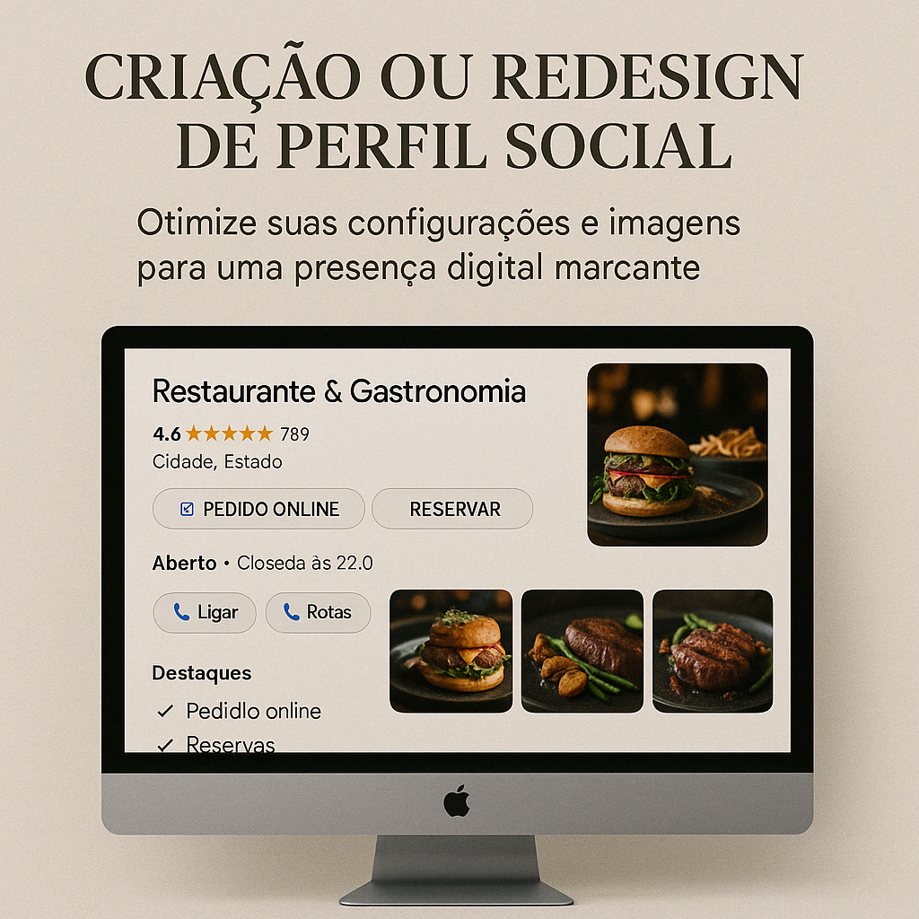 Criação ou Redesign de Perfil - Google Meu negócio